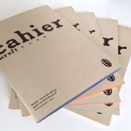 Cahiers kraft A4 en éventail