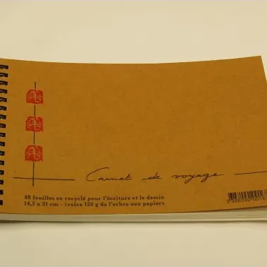 Le carnet de voyage kraft à spirale
