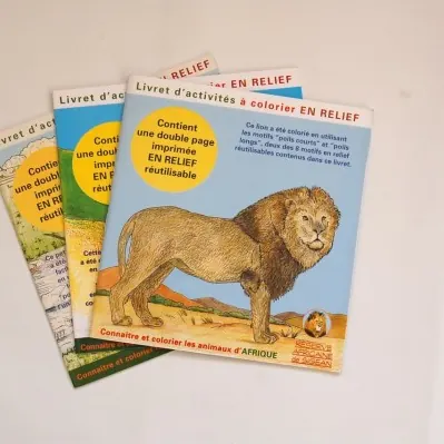 Albums de coloriages d'animaux à trame relief